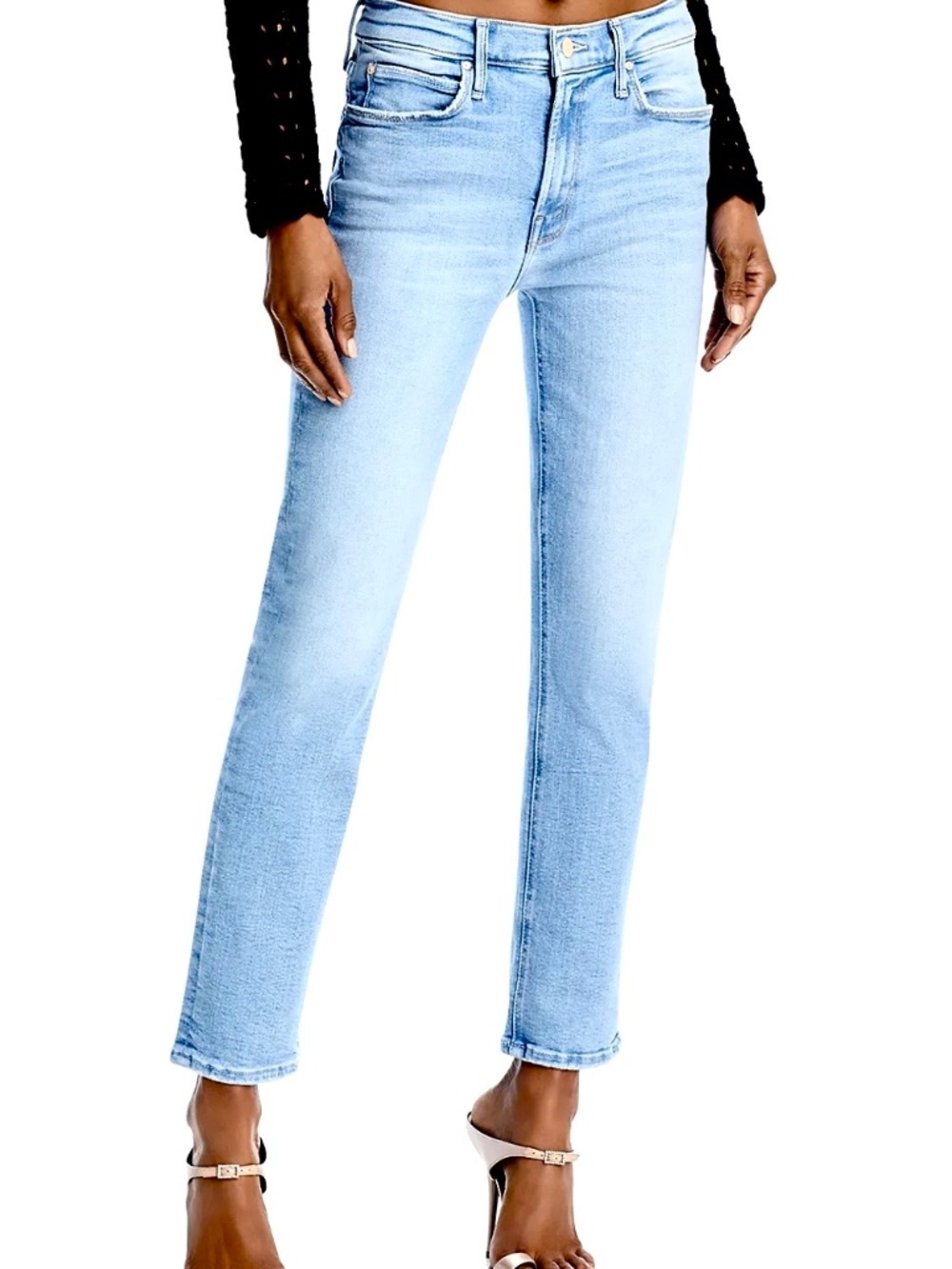 Mother The Mid Rise Dazzler Ankle Jeans Limited Edition Light Wash 26